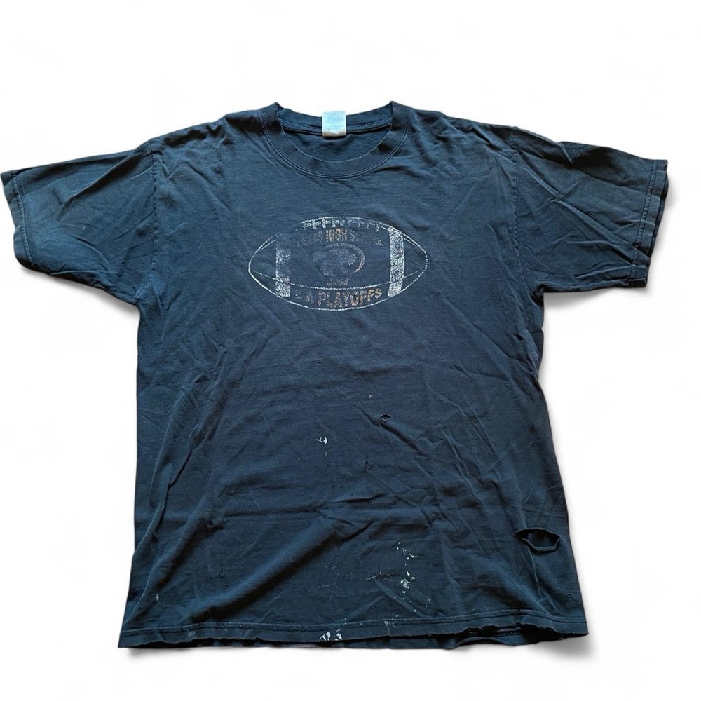 Gildan Men's Dark Blue Football Graphic Tee